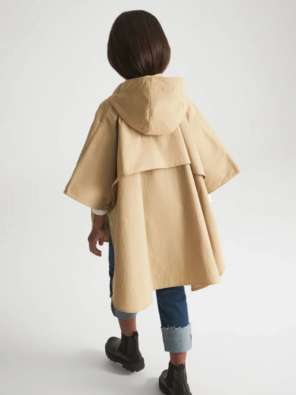 Reiss Bettie Junior Technical Poncho in Camel Sz 4-5 Y